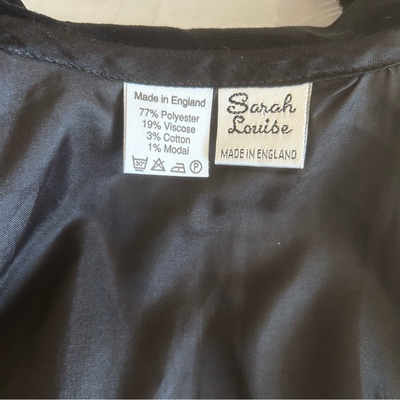 Sarah Louise England childs dress houndstooth Peter Pan Collar sz 6 black white - Picture 2 of 14